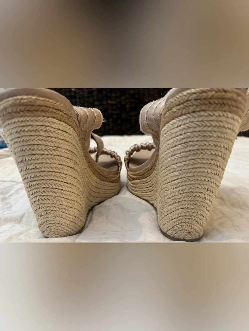 PEDRO GARCIA Teodora Satin Espadrille Sandals Marzipan Size 37 US 6.5